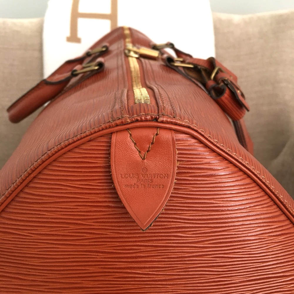 Authentic Louis Vuitton unisex Keepall 50 travel bag brown leather - Picture 6 of 16